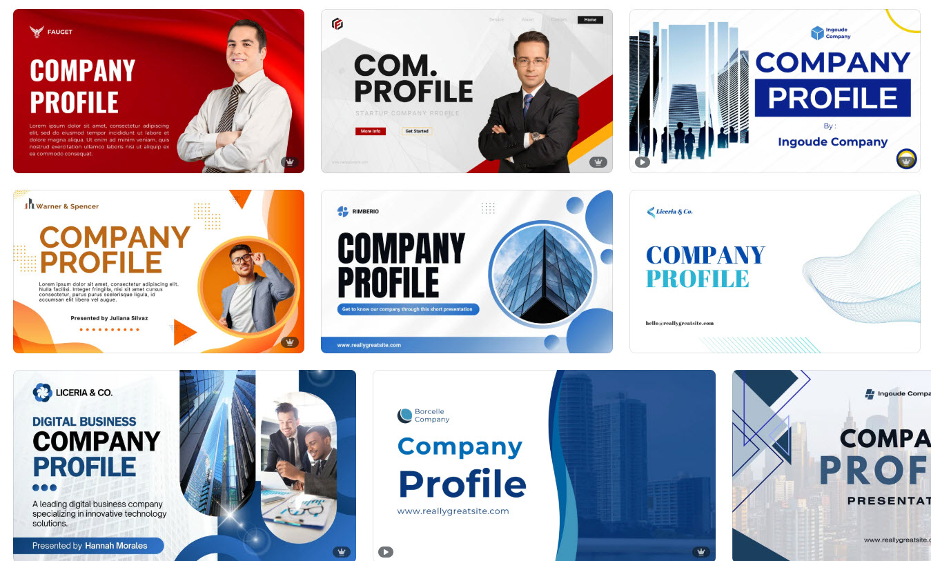 Dịch vụ thiết kế profile company