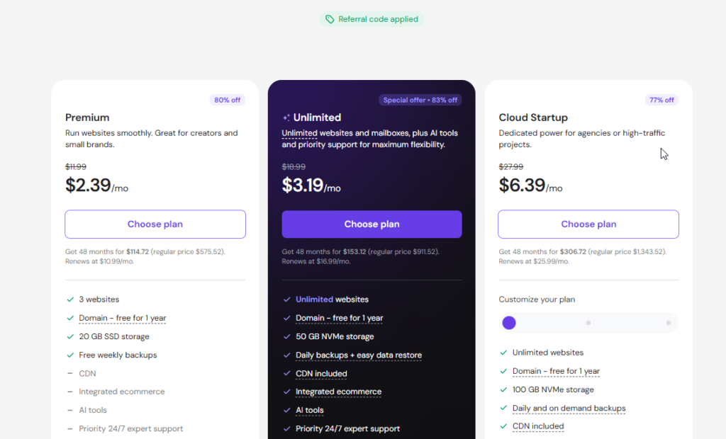 Tặng voucher hostinger 20%
